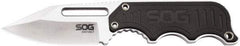 SOG Specialty Knives - 2-19/64" Long Blade, 5Cr15MoV Stainless Steel, Fine Edge, Fixed Blade Knife - 5.9" OAL, Includes Hard Molded Nylon Sheath - Exact Industrial Supply