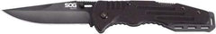 SOG Specialty Knives - 3-5/8" Blade, 8-1/4" OAL, Straight Clip Point Folding Knife - 4-5/8" Closed Length, G-10, 1 Blade, 1 Edge - Exact Industrial Supply