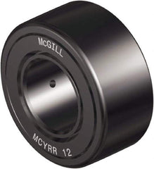 McGill - 40mm Bore, 80mm Roller Diam x 35mm Width, Steel Crowned Sealed Yoke Roller - 9,326 Lb Dynamic Load Capacity, 32mm Overall Width - Exact Industrial Supply