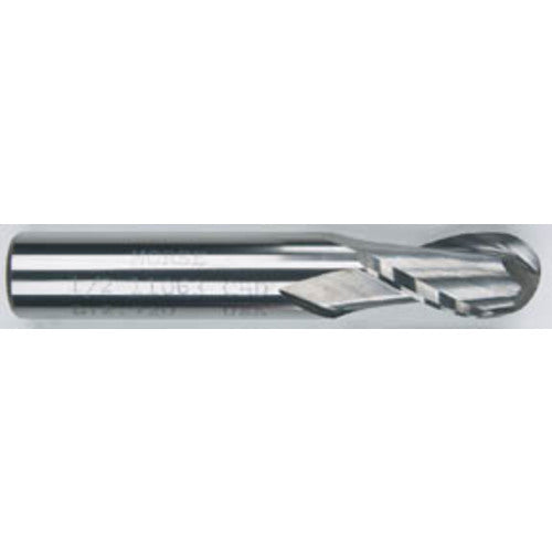 3/16″ Dia. × 3/16″ Shank × 5/8″ DOC × 2″ OAL, Carbide 2 Flute, 30° Helix, Ballnose End Mill Series/List #5940 - Exact Industrial Supply