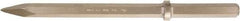 Ampco - 21" OAL, 3/4" Shank Diam, Point Chisel - Round Drive, Hex Shank - Exact Industrial Supply