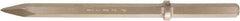 Ampco - 22" OAL, 3/4" Shank Diam, Point Chisel - Round Drive, Hex Shank - Exact Industrial Supply