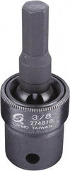 Sunex Tools - 1/2" Drive, 3/8" Impact Hex Bit Socket - Exact Industrial Supply