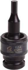 Sunex Tools - 1/2" Drive, 1/4" Impact Hex Bit Socket - Exact Industrial Supply