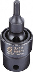 Sunex Tools - 3/8" Drive, 3/16" Impact Hex Bit Socket - Exact Industrial Supply