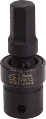 Sunex Tools - 1/2" Drive, 15mm Impact Hex Bit Socket - Exact Industrial Supply