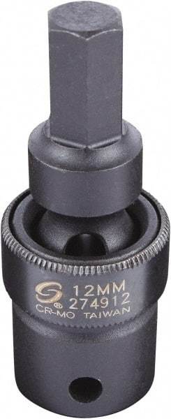 Sunex Tools - 1/2" Drive, 12mm Impact Hex Bit Socket - Exact Industrial Supply