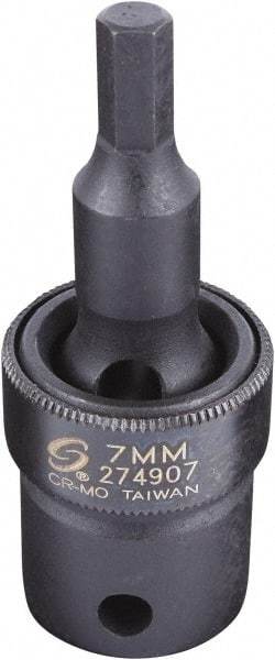 Sunex Tools - 1/2" Drive, 7mm Impact Hex Bit Socket - Exact Industrial Supply