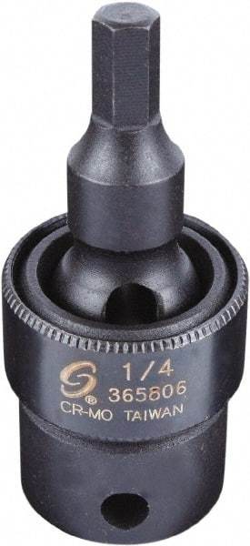 Sunex Tools - 3/8" Drive, 1/4" Impact Hex Bit Socket - Exact Industrial Supply