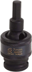 Sunex Tools - 3/8" Drive, 7mm Impact Hex Bit Socket - Exact Industrial Supply