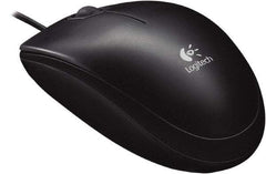 Logitech - Black Corded Mouse - Use with Mac OS X, Windows XP, Vista 7, 8 - Exact Industrial Supply