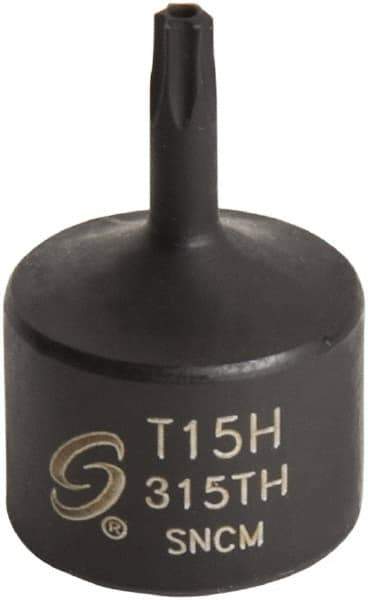 Sunex Tools - 3/8" Drive, T15H Impact Torx Bit Socket - Exact Industrial Supply
