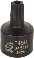Sunex Tools - 3/8" Drive, T45H Impact Torx Bit Socket - Exact Industrial Supply