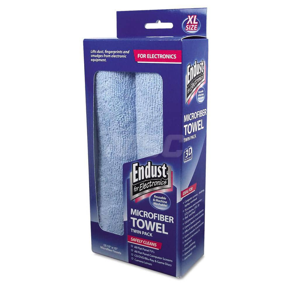 Endust - Office Machine Supplies & Accessories; Office Machine/Equipment Accessory Type: Microfiber Towels ; For Use With: Laptops; Monitors; Tv Screens; Game Systems; Smartphones; Cameras & Office Surfaces ; Color: Blue - Exact Industrial Supply