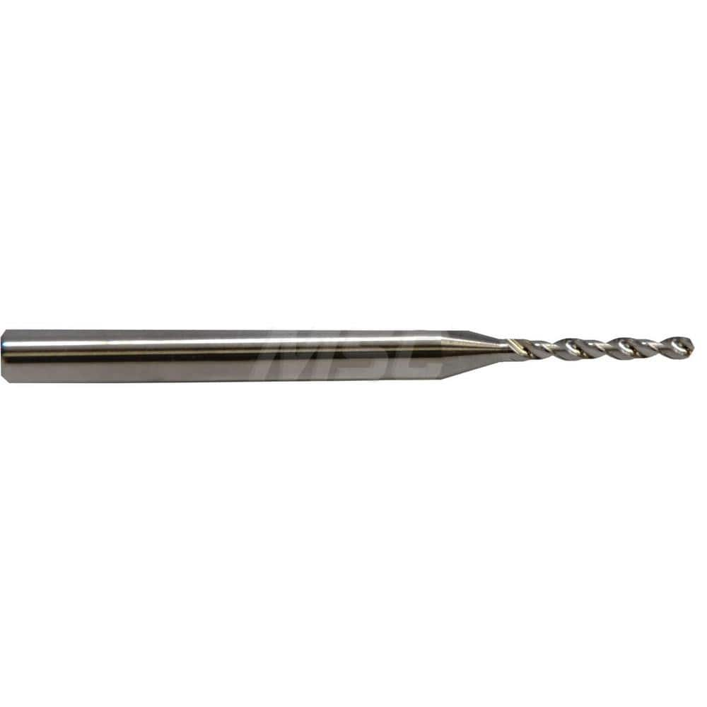 Micro Drill Bit: 0.0938″ Dia, 130 °, Solid Carbide TiN Finish, 1.5″ OAL, RH Cut, Spiral Flute, Straight-Cylindrical Shank, Series 302