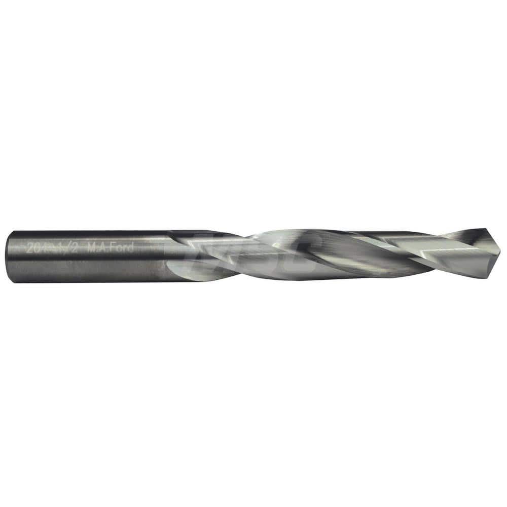 Jobber Length Drill Bit: 0.7344″ Dia, 118 °, Solid Carbide Bright/Uncoated, Right Hand Cut, Spiral Flute, Straight-Cylindrical Shank, Series 204