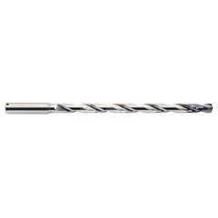 Extra Length Drill Bit: 0.315″ Dia, 142 °, Solid Carbide TiN Finish, 4.7″ Flute Length, Spiral Flute, Straight-Cylindrical Shank, Series 2XDCE