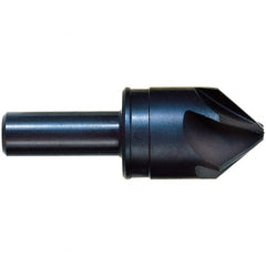 M.A. Ford - 1" Head Diam, 1/2" Shank Diam, 6 Flute 82° High Speed Steel Countersink - Exact Industrial Supply