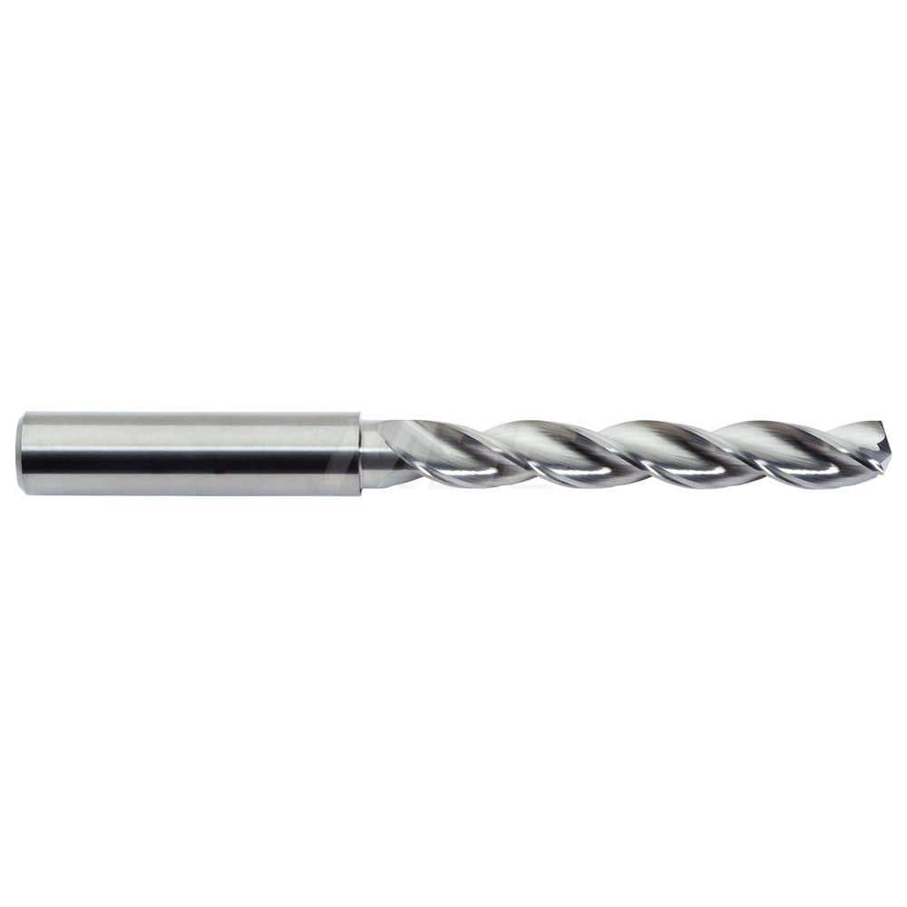 Jobber Length Drill Bit: 0.5709″ Dia, 150 °, Solid Carbide Bright/Uncoated, Right Hand Cut, Parabolic Flute, Straight-Cylindrical Shank, Series 229