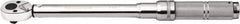 Paramount - 3/8" Drive Micrometer Type Ratchet Head Torque Wrench - 4.5 N/m to 23 N/m Torque, 11-21/32" OAL, 1 In/Lb Graduation - Exact Industrial Supply