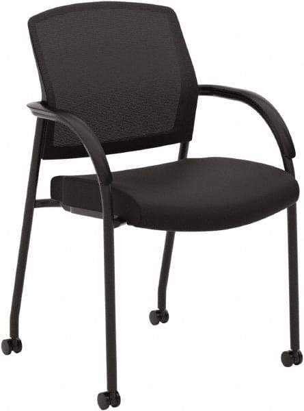 Hon - 34-1/2" High Guest Chair - 23" Wide x 24-3/4" Deep, Fabric Mesh Seat, Black - Exact Industrial Supply