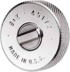 SK - 3/8" Drive Round Head Thumbwheel Ratchet - Chrome-Plated Finish, 38.1mm OAL, 60 Gear Teeth, L-Wrench Handle - Exact Industrial Supply
