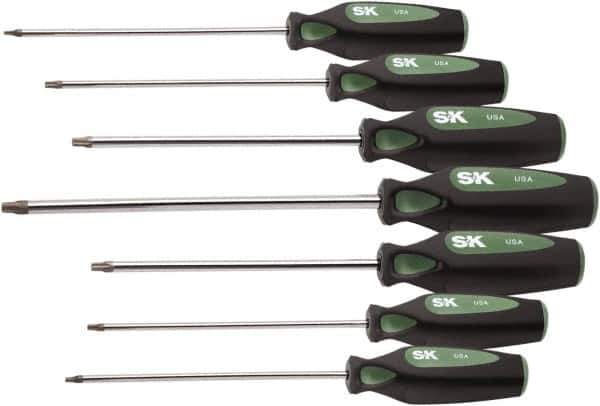 SK - 7 Piece T10 to T40 Ergonomic Handle Torx Driver Set - Exact Industrial Supply