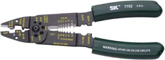 SK - 9-1/2" OAL, 10 AWG Capacity, Cutting Pliers - Vinyl Cushion Handle - Exact Industrial Supply