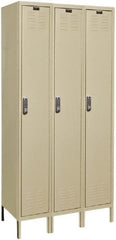 Hallowell - 3 Door, 1 Tier, Electronic Access Lockers - Exact Industrial Supply