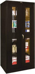 Hallowell - 4 Shelf Visible Storage Cabinet - Steel, 36" Wide x 24" Deep x 72" High, Black - Exact Industrial Supply