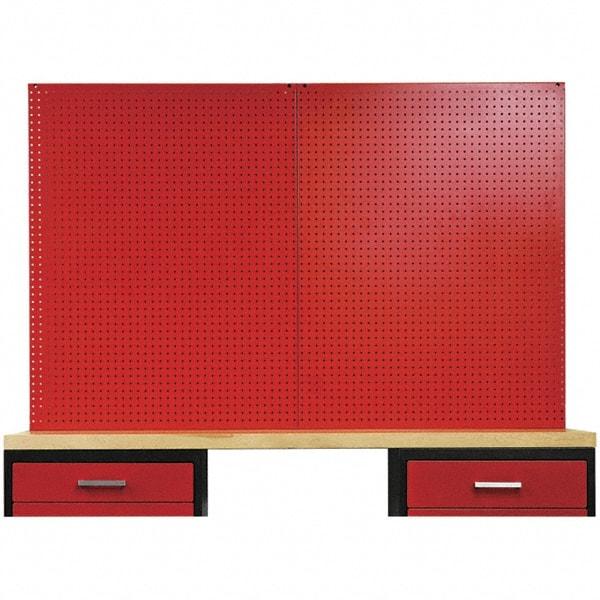 Hallowell - Steel Workbench & Workstation Peg Board Panel Kit - 3/4" Deep, 44-1/4" High, Use with Fort Knox Modular Utility Storage & Workbench System - Exact Industrial Supply