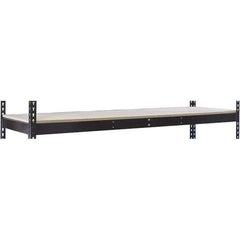 Hallowell - 60" Wide, 5/8 High, Open Shelving Accessory/Component - 48" Deep, Use with Black Rivetwell Double Rivet Boltless Shelving - Exact Industrial Supply