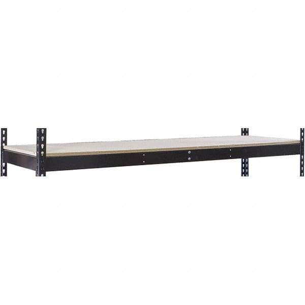 Hallowell - 96" Wide, 5/8 High, Open Shelving Accessory/Component - 24" Deep, Use with Black Rivetwell Double Rivet Boltless Shelving - Exact Industrial Supply