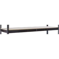 Hallowell - 96" Wide, 5/8 High, Open Shelving Accessory/Component - 18" Deep, Use with Black Rivetwell Double Rivet Boltless Shelving - Exact Industrial Supply