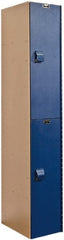 Hallowell - 2 Door, 2 Tier, Solid Plastic Locker - Exact Industrial Supply