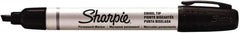 Sharpie - Black Permanent Marker - Chisel Medium Tip, AP Nontoxic Ink - Exact Industrial Supply