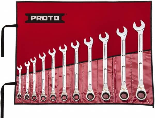 Wrench Set: 11 Pc, Inch Polished Finish