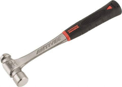 Proto - 3/4 Lb Head Steel Ball Pein Hammer - 12.12" Steel Handle with Grip, 1.16" Face Diam, 12-1/8" OAL, AntiVibe, Molded Textured Rubber Grip - Exact Industrial Supply