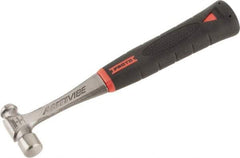Proto - 1/4 Lb Head Steel Ball Pein Hammer - 10" Steel Handle with Grip, 0.81" Face Diam, 10" OAL, AntiVibe, Molded Textured Rubber Grip - Exact Industrial Supply