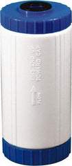 Value Collection - 4-1/2" OD, 10µ, Polypropylene Sediment, Carbon, Taste & Odor Cartridge Filter - 9-3/4" Long, Reduces Dirt, Rust, Tastes & Odors - Exact Industrial Supply