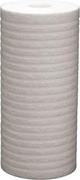Value Collection - 4-3/8" OD, 25µ, Polypropylene Melt Blown-Thermal Bonded Cartridge Filter - 9-7/8" Long, Reduces Dirt & Rust - Exact Industrial Supply
