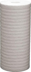 Value Collection - 4-3/8" OD, 25µ, Polypropylene Melt Blown-Thermal Bonded Cartridge Filter - 9-7/8" Long, Reduces Dirt & Rust - Exact Industrial Supply