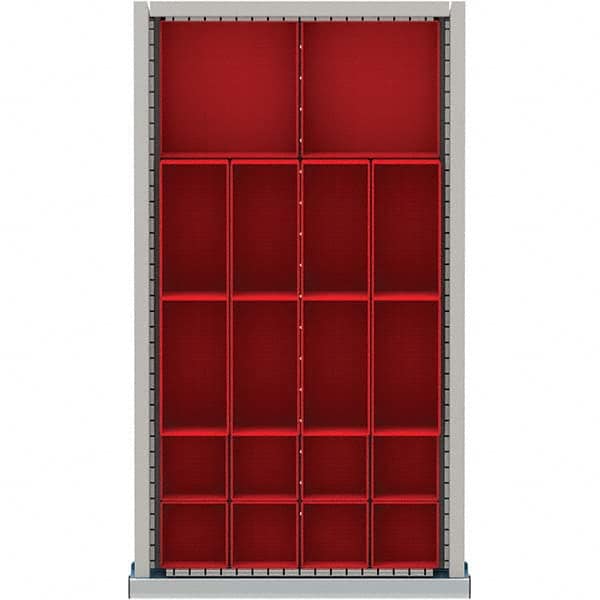 LISTA - 18-Compartment Drawer Divider Layout for 2.17" High Drawers - Exact Industrial Supply