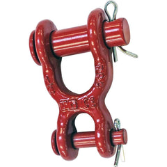 Crosby - Links; Type: Double Clevis Link ; Chain Size (Inch): 1/4 ; Load Capacity (Lb.): 2600.000 ; Material: Forged Alloy Steel - Exact Industrial Supply