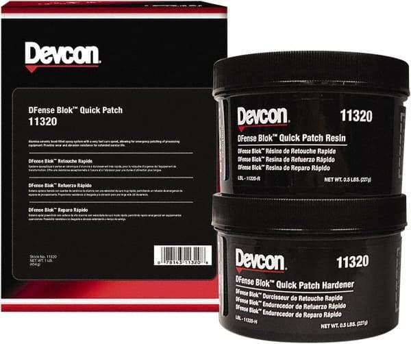 Devcon - 1 Lb Pail Two Part Epoxy - 4 min Working Time, 2,495 psi Shear Strength - Exact Industrial Supply