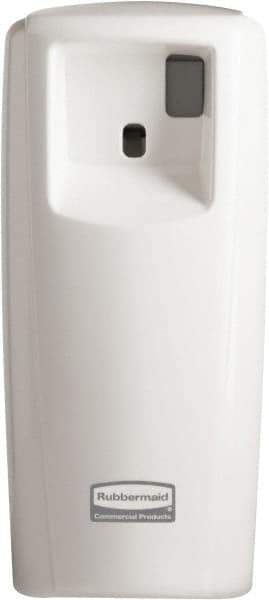 Rubbermaid - 0.019 Cu Ft Coverage, White Metered Aerosol Dispenser - D Battery Required - Exact Industrial Supply