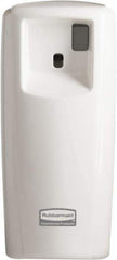 Rubbermaid - 0.019 Cu Ft Coverage, White Metered Aerosol Dispenser - D Battery Required - Exact Industrial Supply