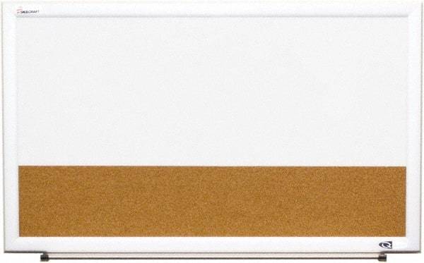 Ability One - 2" High x 22" Wide Combination Dry Erase and Natural Cork - Melamine, 32" Deep - Exact Industrial Supply