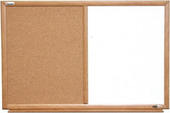 Ability One - 2" High x 26" Wide Combination Dry Erase and Natural Cork - Melamine, 40" Deep - Exact Industrial Supply