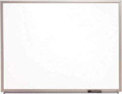 Ability One - 2" High x 24" Wide Porcelain on Steel Magnetic Marker Board with Wood Frame - Porcelain, 36" Deep - Exact Industrial Supply